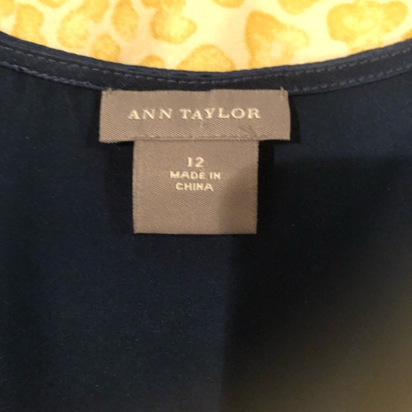 Navy silk top - Picture 2 of 5